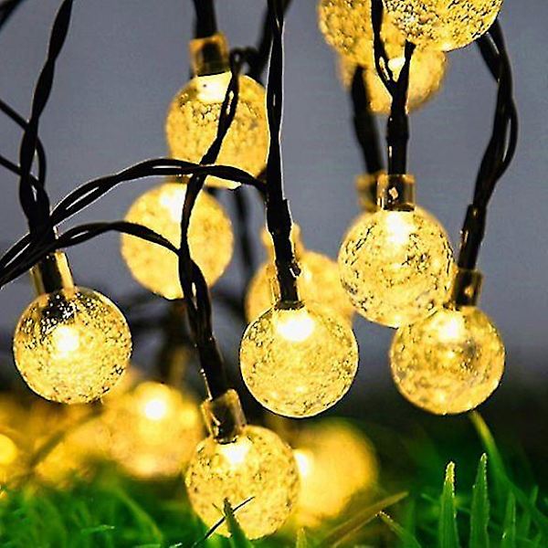 Bubbelbolllampa 50 LED Solcellsdriven Vattentät Patio