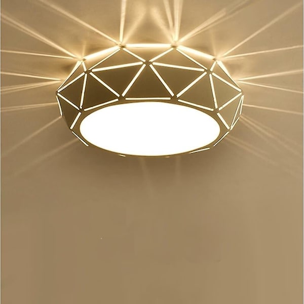 1-lys 23 cm taklampe med LED-pære inkludert, elegant metalldesign
