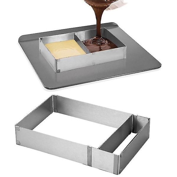 Justerbar Mousse Cake Ring i Rostfritt Stål, Skärare, Form