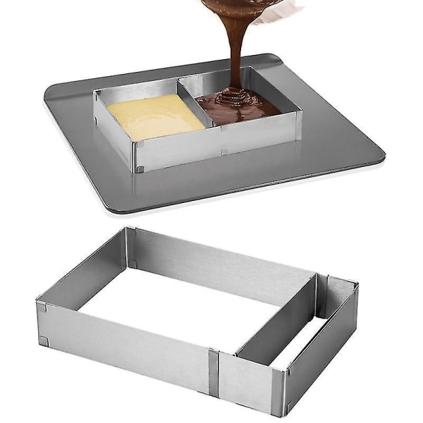 Justerbar Mousse Kagering i Rustfrit Stål - Skærerform