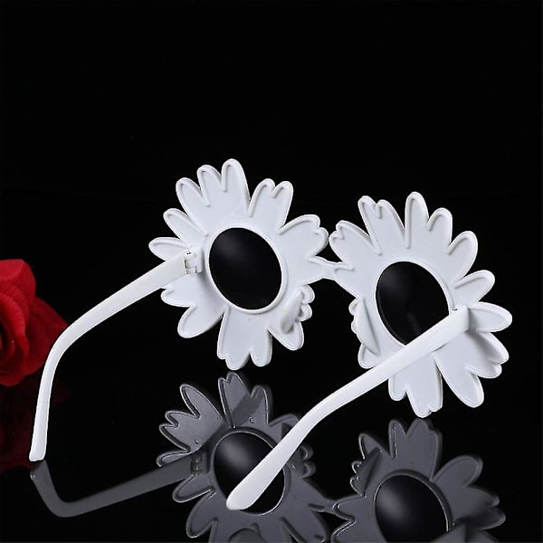 Solrosformade Solglasögon Hawaii Party Kostymglasögon (Vita) 2 stycken White