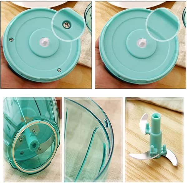 Terningkutter Håndtegnet Grønnsakshakker Med Taumekanismeabs+Rustfritt Stål Avtakbar Liten