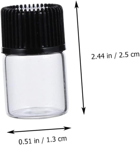50 st 2 ml påfyllningsbara glasflaskor läckagesäkra provflaskor med lock för förvaring av kosmetisk lotion på resan