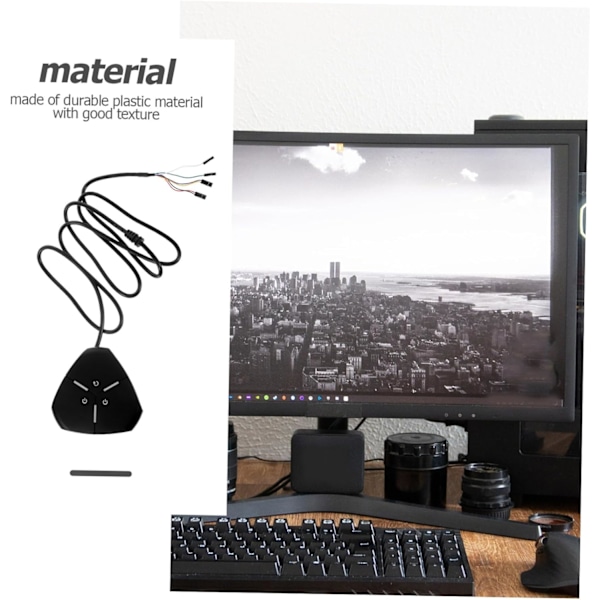 Fjärrkontroll PC Strömknapp Skrivbord PC Strömkablar Dator Värdknapp Strömomkopplare Tryckknapp