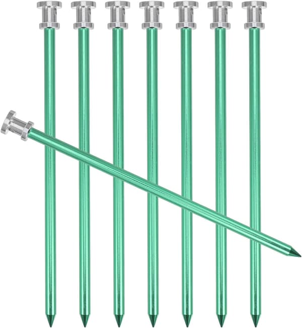 8 stk teltplugger i aluminiumslegering, lette, solide teltplugger for utendørsbruk