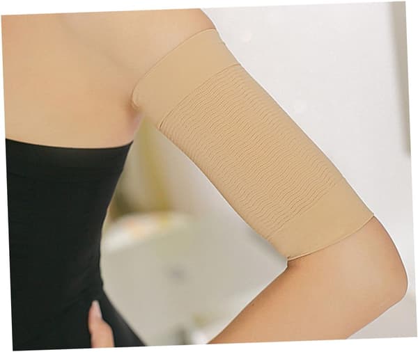 6 par hudvennlige armlymfødemanjetter elastisk leggmansjett for trening