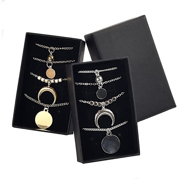 Boho-halsband för kvinnor med paljetter, lagerhalsband för kvinnor