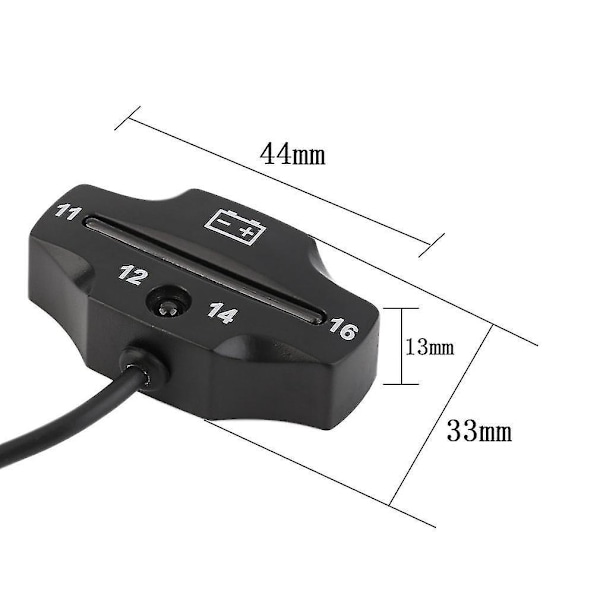 Bil Motorsykkel LED Batterispenningsmåler 12v Indikator