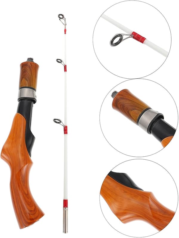 50 cm isfiskestang Solid blød spids teleskopisk vinterfiskestang til koldt vejr