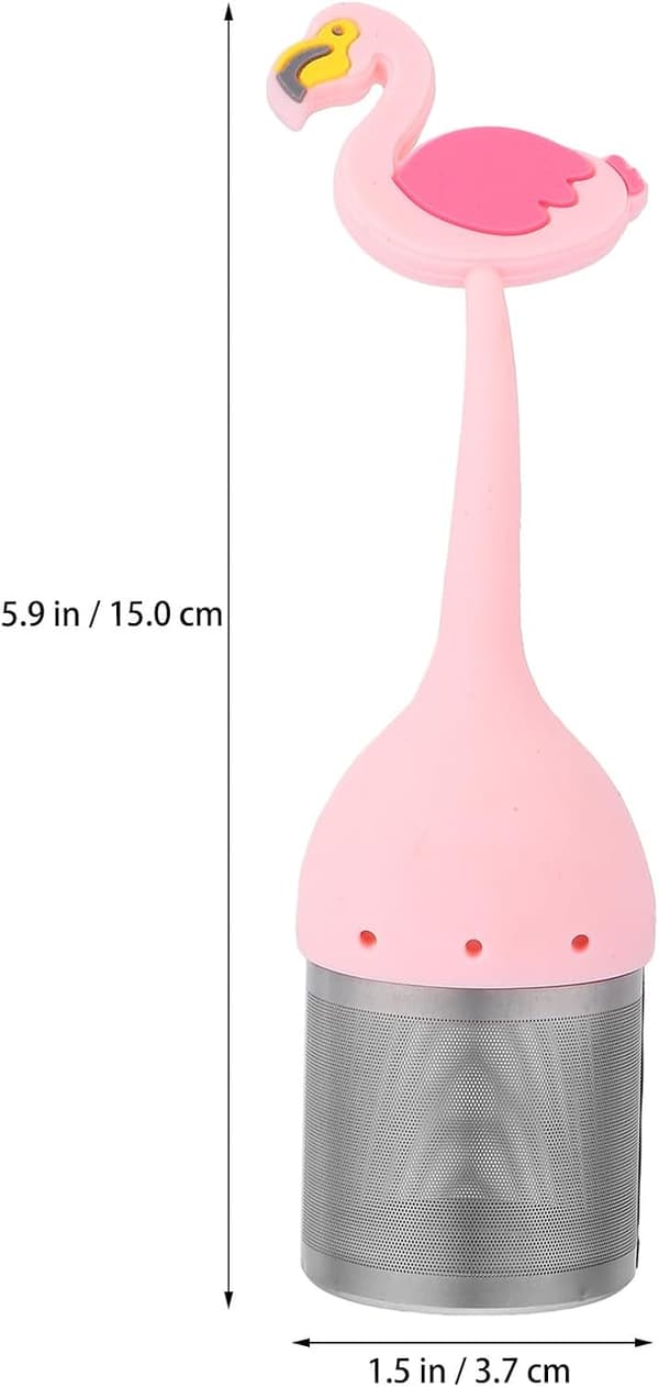 Tesil i rustfrit stål med silikonefilter til løs te og urter