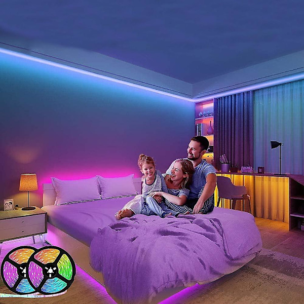 LED-nauhavalot RGB 20m 65,6ft SMD 5050 LEDit Väriä Vaihtavat