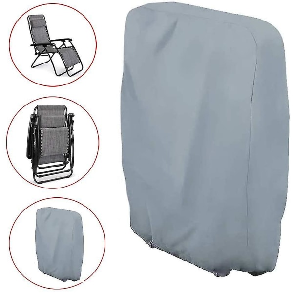 Fällbart Solstolsöverdrag - Fällbart Solstolsöverdrag, Vattentätt Fällbart Solstolsöverdrag (Storlek: 71 Cm Lx34 Cm Bx110 Cm H Grå)