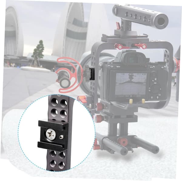 2 stk. Cold Shoe Mount Adapter Quick Release Beslag til Kamerablitz Stativ Kompatibel