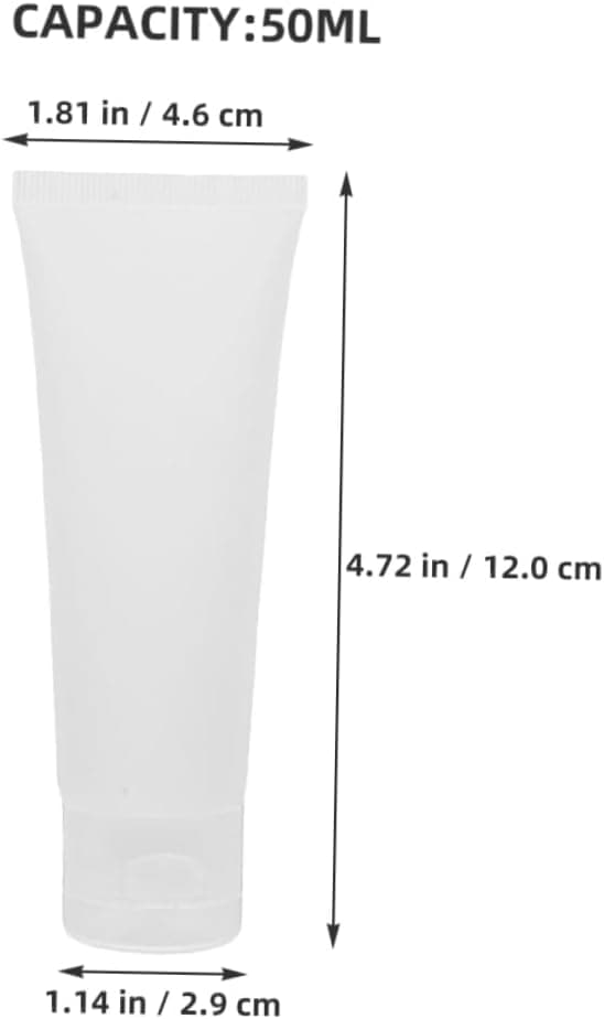 50 st små reseflaskor 50 ml påfyllningsbara plasttuber med snäpplock