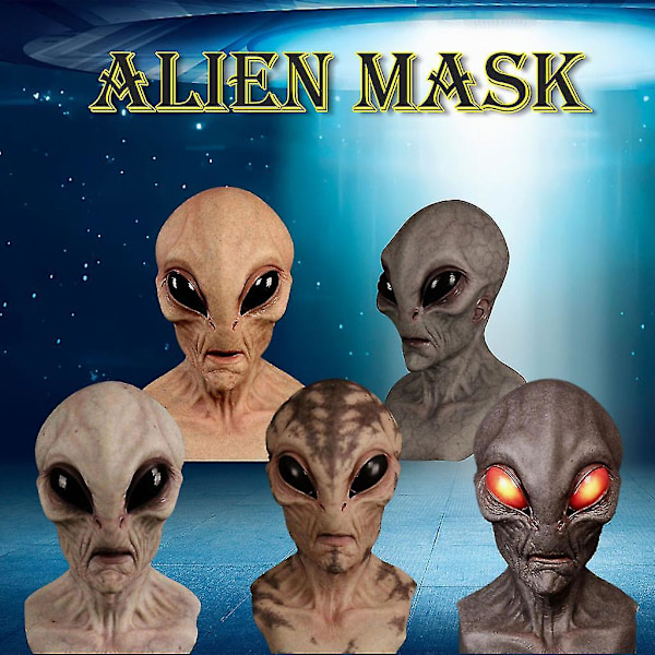Halloween Alien Maske - Gysende, Frygtelig, Horror Alien Supersoft Maske, Magisk Maske, Krybende Festdekoration, Sjov Cosplay Rekvisit Maske, Ny E