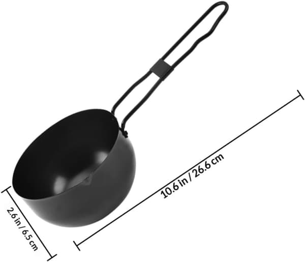 Mini jerngryte 11,7 cm dyp støpejernskjele med håndtak, multifunksjonell suppegryte