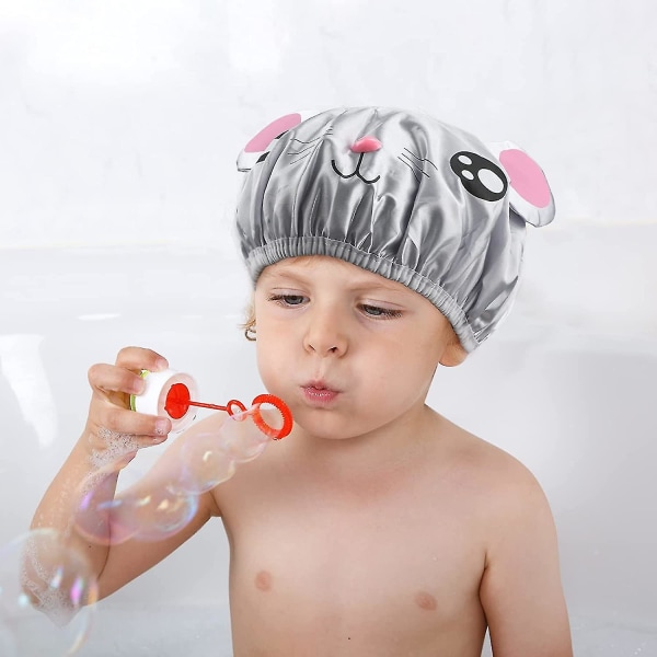 Elastiset lasten suihkumyssyt vedenpitävät sarjakuvalippikset, 2 kpl