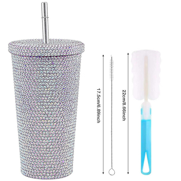 500 ml Bling Diamond -termokuppi, koristeltu timanteilla