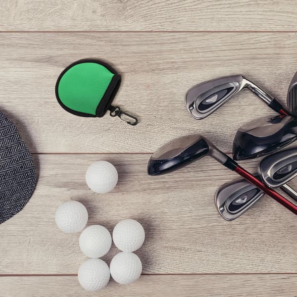 Neopren golfbollhållare med fleecefoder och krok Bärbar förvaringsväska för golfbollar utomhus