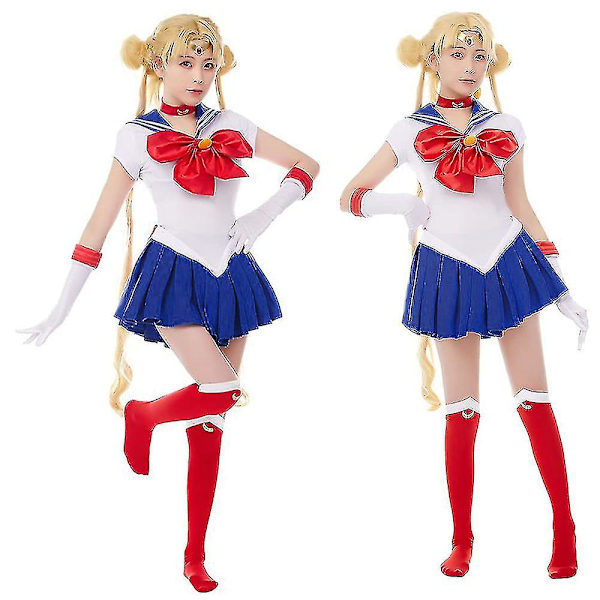 Sailor Kostym Outfit Kvinnor Tsukino Usagi Rollspel Uniform För Maskerad 2XL