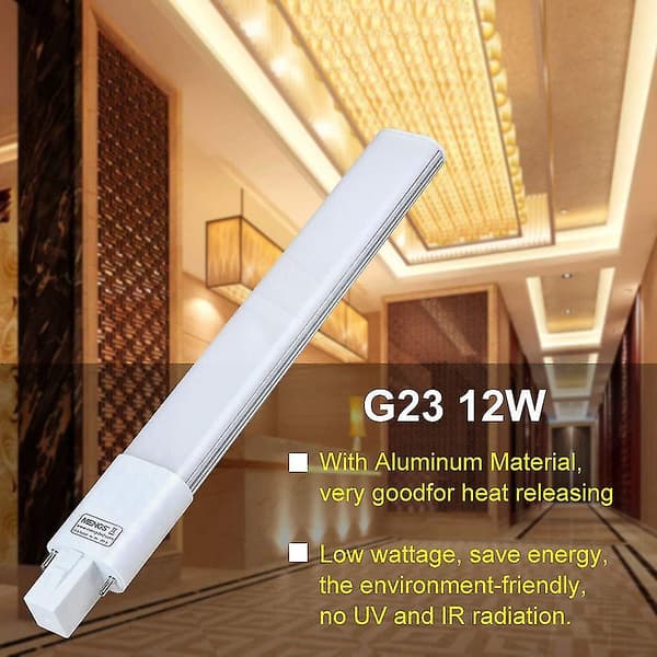 2-pack G23 LED-lampor, AC 85-265V, Neutralvit 4000K, 1200lm