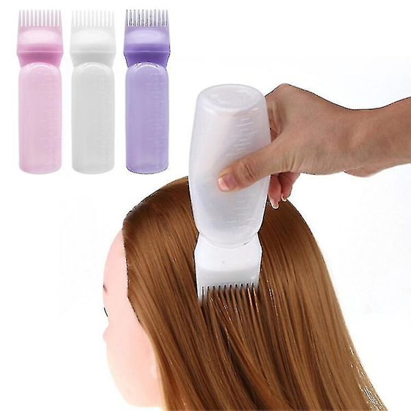 3 kpl 120 ml kampa-applikaattoripulloa hiusväriharja-applikaattori hiusväripullo, violetti