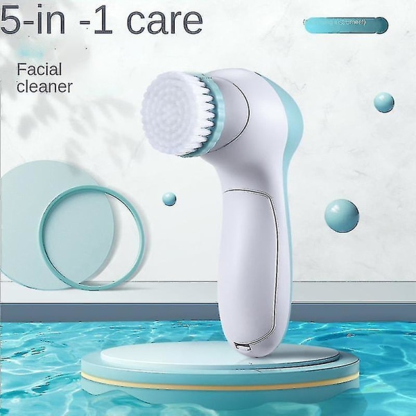 5 i 1 ansiktsrensebørste elektrisk vask dyprengjøring 8c11 | Fyndiq