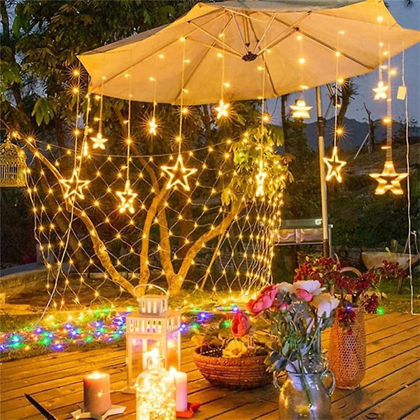 Ramadan Eid-lampor Solcells LED Stränggardin 3,5m
