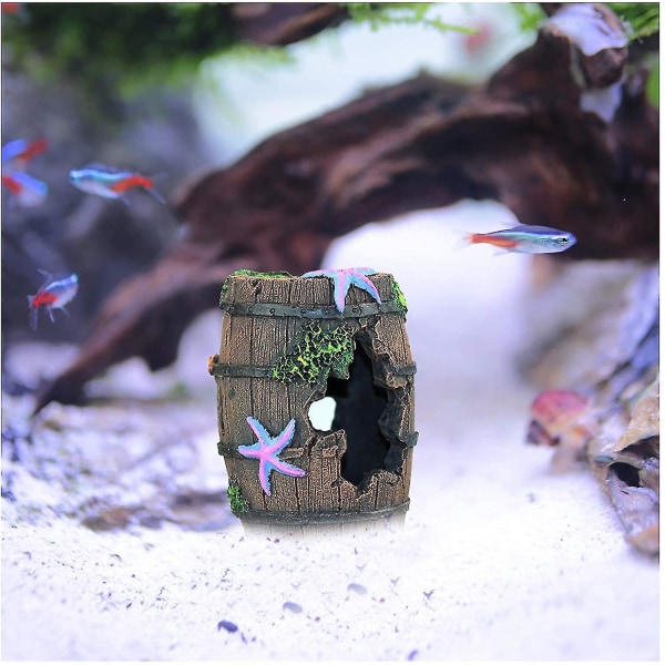 Fish Tank Cave Decor, akvarium Broken Barrel Cave Decor, Fish Tank Mountain Cave Ornamenter