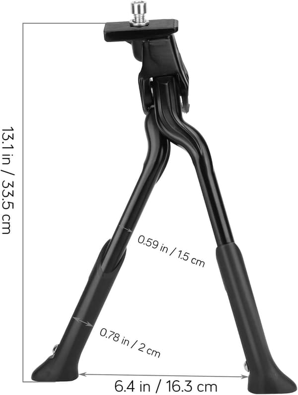 Justerbart dubbelbens cykelstöd, hopfällbart metallersättningsstöd i aluminiumlegering
