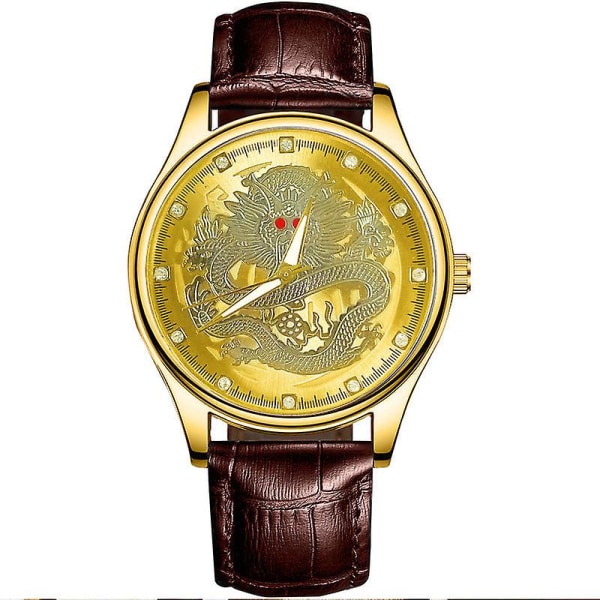 Se Drageformet Belt Quartz Watch Waterproof Watch Commander Watch Golden Dragon