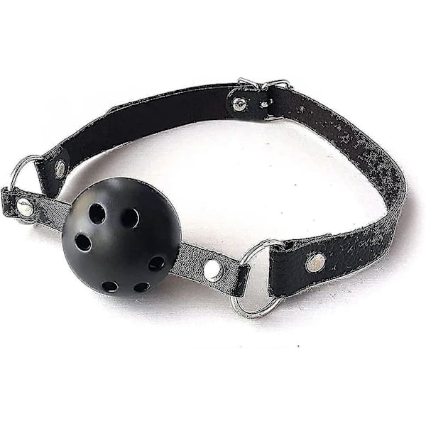7 osaa nahka-BDSM-setti aikuisille - käsiraudat/piiskat/pallo GG/köysi/kaulus BDM