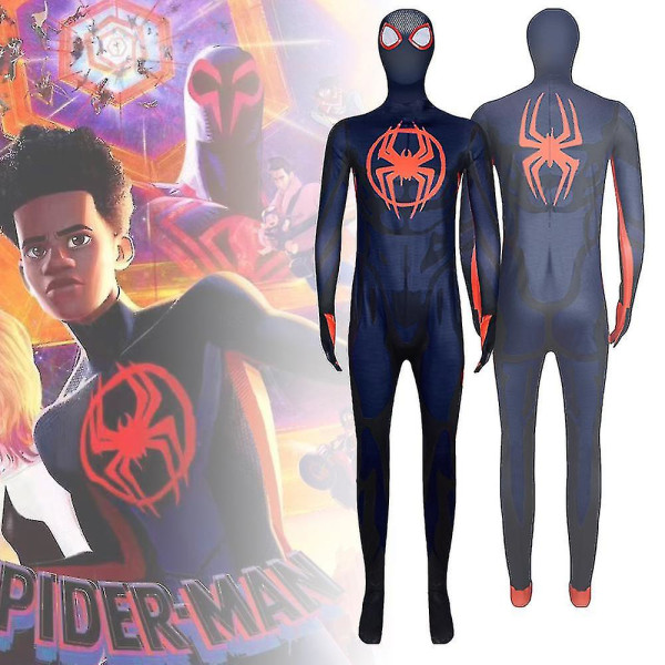 Spider-man: Across The Spider-verse Costume For Adults Morales Jumpsuit Fancy Up Pe 180