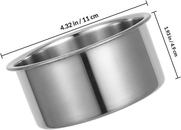 3 stk. minikaker bakeform kakeform 4 tommer rustfritt stål glatt overflate enkel å rengjøre sølv runde former sett