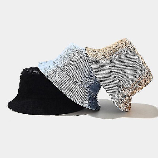 Høst-Vinter Bucket Hat Solid Fiskerhatt Kordfløyel Solhatt Reversibel Hip-Hop Caps Foldbar Billig Jakthatt Fiskehatt Light blue