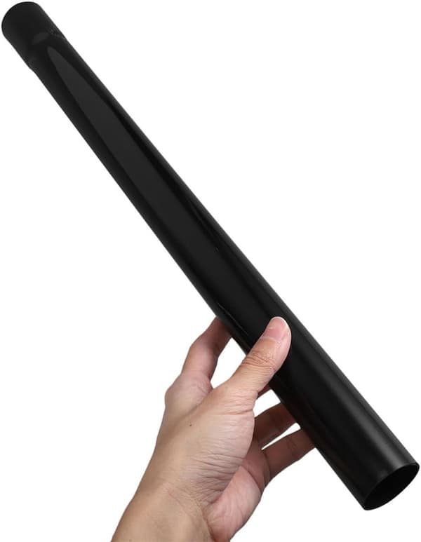 4 stk. 45 cm sorte forlængerrør til støvsuger i plast med 32 mm indvendig diameter