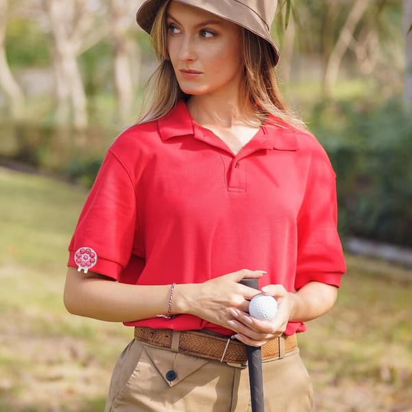 Golfhattklämma med kristallbollsmarkör Röd Lättvikts golfkeps med säker passform
