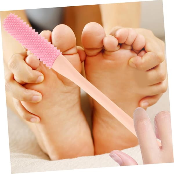 Brusebørste til fødder, tårensebørste, langskaftet silikonefodvasker til manicure