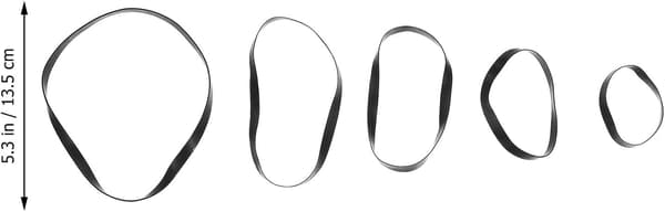 Kraftige brede gummibånd 4 mm tykke flate bindebånd 100 stk