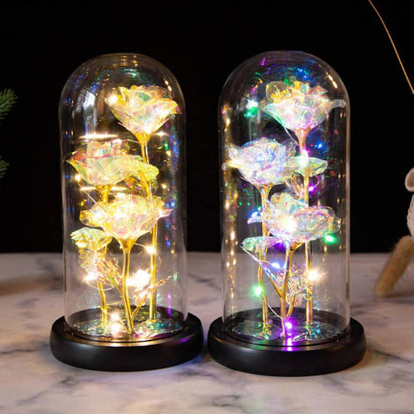 Galaxy Enchanted Ikuinen Ruusu Kupolilasi LED-Valo