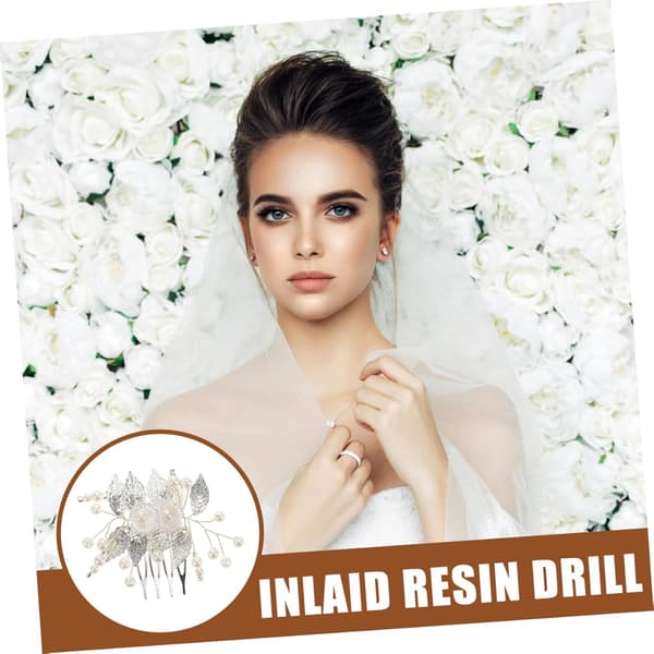 1 set brud hårkam elegant strass imitation pärla håraccessoarer