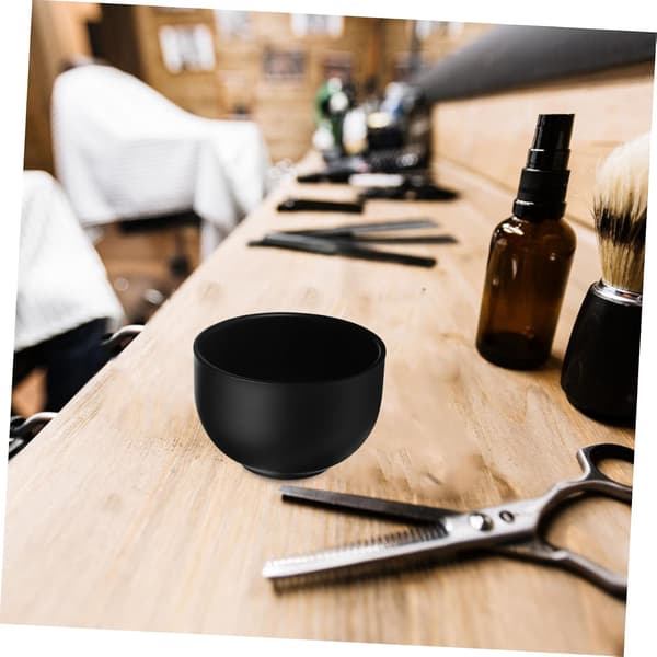 Barberskrål i rustfrit stål til mænd, sort metalmateriale til barberbrug