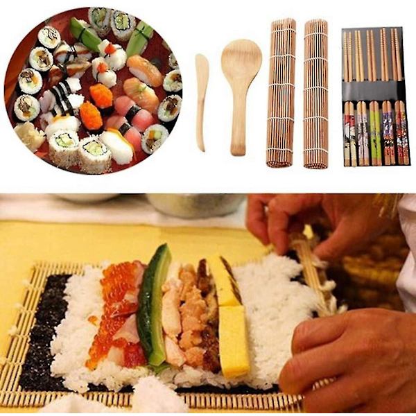 DIY Ris-Håndlavede Spisepinde Gardin Sushi Maker Sæt