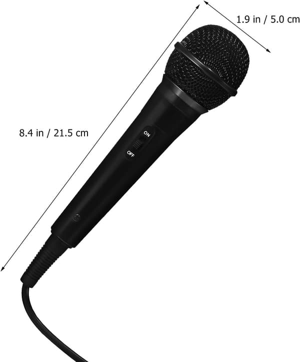 Dynamisk kablet mikrofon med 6,5 mm kontakt for direktesending og vokalbruk