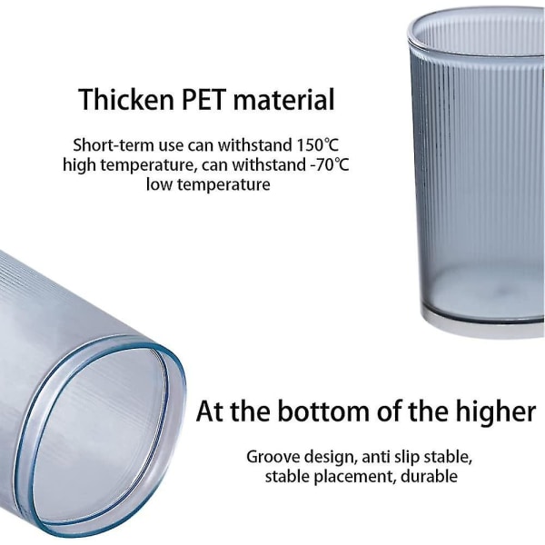 Tandborstmugg i Plast Tandborstmugg Värmebeständig Transparent Tandborstmugg Återanvändbar Bärbar Munsköljkopp För Hem Badrum (blå Grön Gul)