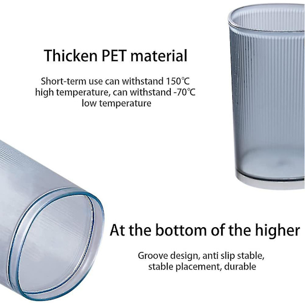 Tannbørstekopp Plast Tannbørstekopp Varmebestandig Transparent Tannbørstekopp Gjenbrukbar Bærbar Munnskyllekkopp For Hjem Bad (blå Grønn Gul)