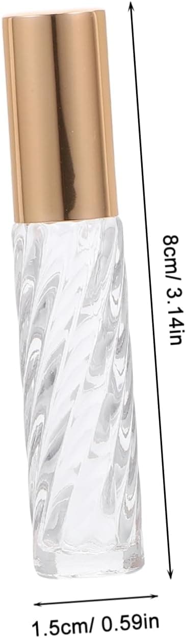 5 stk. 5 ml tomme glasrulleflasker til æteriske olier og parfume