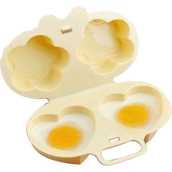 Egg Poacher 2 Hålrum Mikrovågsugn Frukost Köksredskap Äggkokare Köksapparater