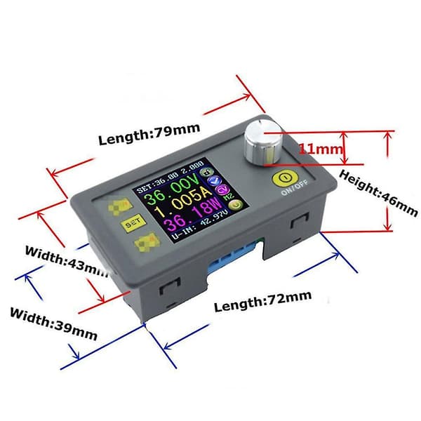 DPS3012 Programmerbar Step-Down Strømforsyning Voltmeter