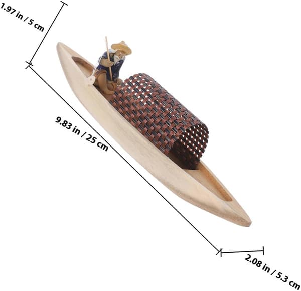 Trä Mini Fiskebåt Modell Set, Nautisk Havslandskapsprydnad